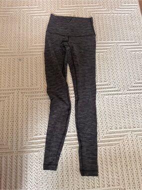 lululemon athletica Black Heather High-Waist Leggings
